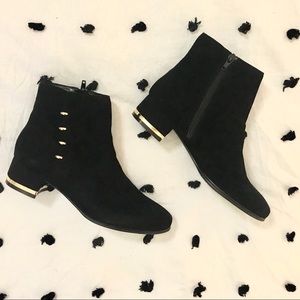 Vaneli Black Suede Booties